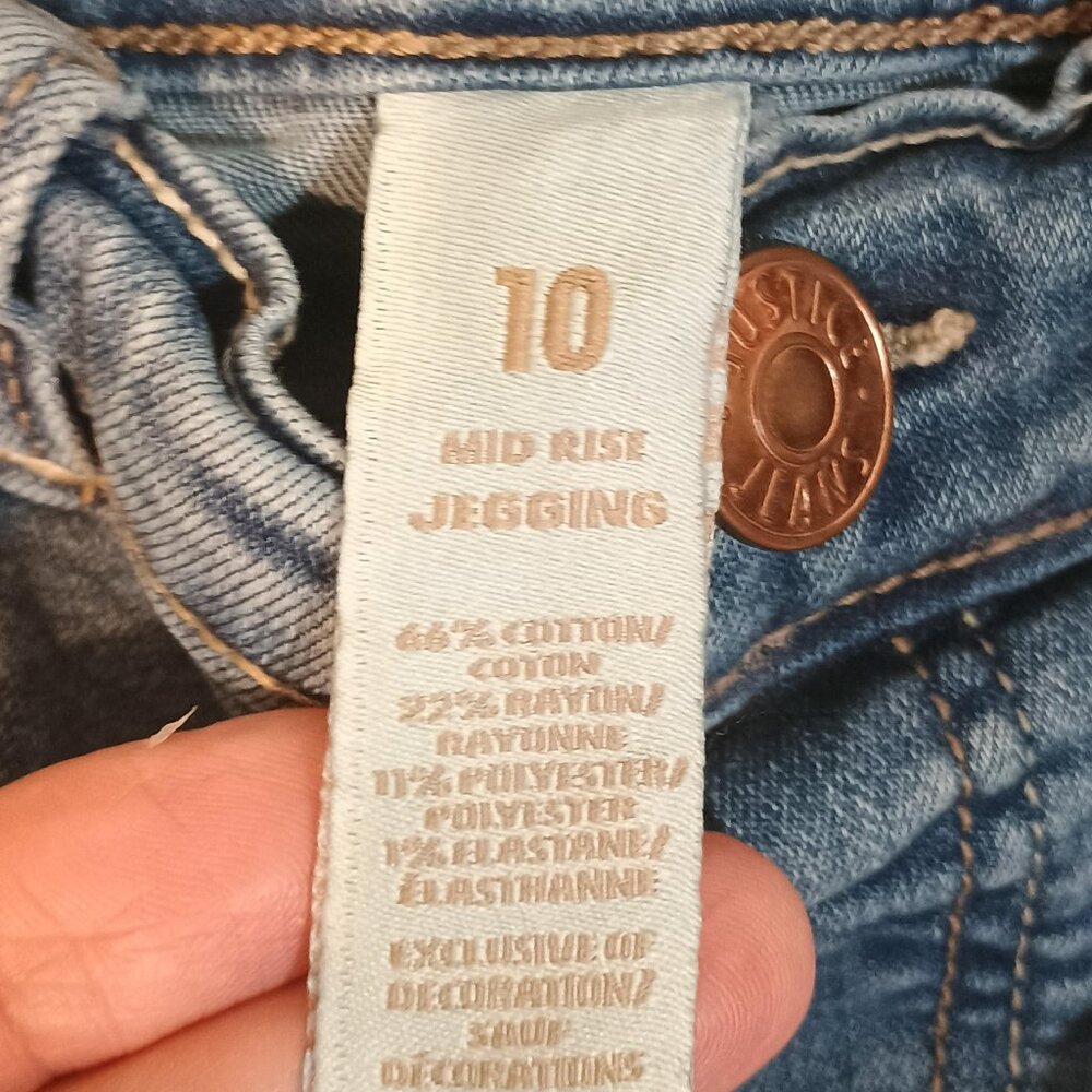 Peek & Justice/Jeans Bundle/Girls 10/Light Wash Jeggings 2Pc Lot - Picture 7 of 11